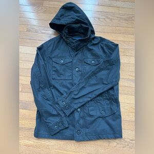 Black Hooded Field Jacket by Old Navy